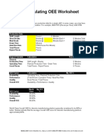 Calculating OEE Worksheet: Production Data