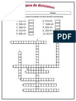 Crucigramas de Divisiones