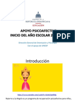 APOYO PSICOAFECTIVO-Retorno A La Alegria 2021-2022 (Con Actividad)