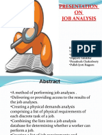 Presentation ON Job Analysis