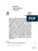 Concepto, Dimensiones y Antecedentes de La Confianza en Los Entornos Virtuales