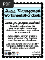 Stress Management: Worksheets/Handouts