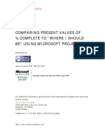 MS Project - Percentage Completion Methods