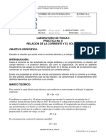 Práctica No. 6 La Relación Entre La Corriente y El Voltaje