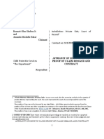 Affidavit of Show of Cause Proof of Claim Demand and Contract