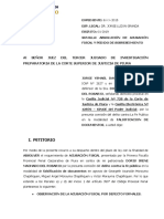 Modelo de Pedido de Sobreseimiento en El Delito Contra La Fe Publica en La Modalidad de Falsificacion de Documentos