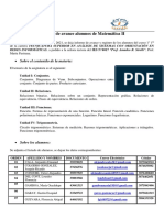 Informe de Avance Alumnos de Matemática II