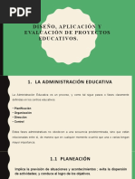 Diseño, Aplicación y Evaluación de Proyectos Educativos