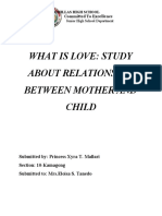 What Is Love: Study About Relationship Between Mother and Child