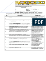 Oral Communication in Context: Module 2 - 1 Quarter - SY20212022