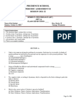 Prudence School: Periodic Assessment Ii SESSION 2021-22