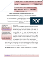 A Validated Stability Indicating Method For The Estimation of Diclofenac Acid in Bulk and Dosage Forms Using Lc-Pda