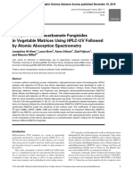 Analysis of Dithiocarbamate Fungicides in Vegetable Matrices Using HPLC-UV Followed by Atomic Absorption Spectrometry