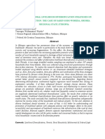 The Effect of Rural Livelihood Diversification Strategies On Poverty Reduction in The Case of Saden Sodo Woreda Oromia Regional State Ethiopia