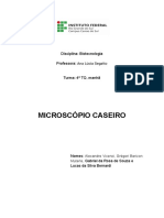 Trabalho de Biotecnologia - Microscópio Caseiro