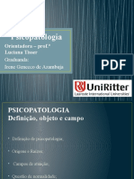 2 Psicopatologia - Definição, Campo de Atuação, o Que É Normalidade