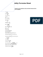 Mca Formula Sheet