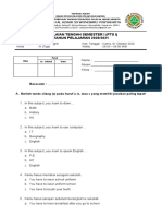 Penilaian Tengah Semester I (Pts I) TAHUN PELAJARAN 2020/2021