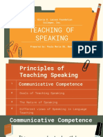 Teaching of Speaking