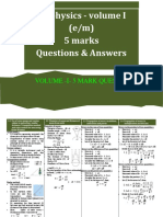 11 Physics - Volume I (E/m) 5 Marks Questions & Answers