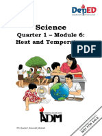 Quarter 1 - Module 6: Heat and Temperature: Science