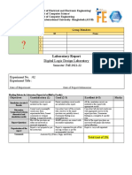 DLD Lab Report Cover Page With Instructions