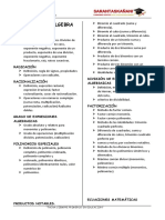 CEPU DRET TACNA Temario de ALGEBRA Y ARITMETICA