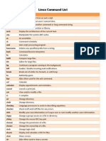 Linux Command List