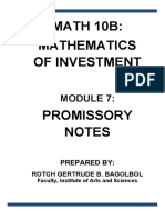 MATH 10B: Mathematics of Investment: Prepared by