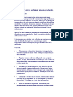 SEBRAE - Como Evitar Erros Ao Fazer Uma Negociação