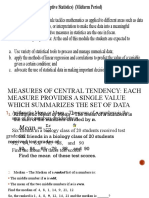 Mathematics As A Tool (Descriptive Statistics) (Midterm Period) Overview: This Module Tackles Mathematics As Applied To Different Areas Such As Data