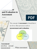 The Role of Measurement and Evaluation in Assessment