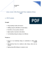 Swot, Porter's Five Forces and Twos Analysis of Zara 2021