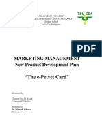 "The E-Petvet Card": Marketing Management New Product Development Plan