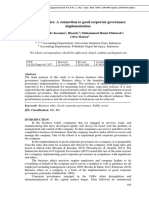 Business Ethics: A Connection To Good Corporate Governance Implementation