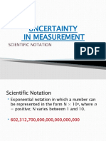 Uncertainty in Measurement: Scientific Notation