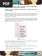 Evidencia 2 Informe Implementar La Programacion en Ladder de PLC para Un Proceso Industrial