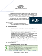 English 8 First Quarter Module No. 4 TOPIC: Transitional Devices