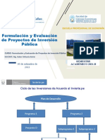 Semana 4 Tema 7 Formulacion y Evaluacion de Proyectos de Inversion Publica