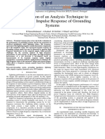 Application of An Analysis Technique To Characterise Impulse Response of Grounding Systems