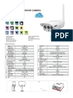 Ir Fixed Lens Outdoor Camera: Specifications