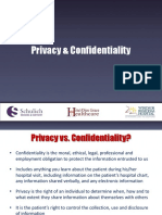 Privacy and Confidentiality