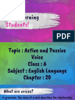 Active and Passive Voice