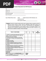 Evaluation Rating Sheet For Nonprint LRs