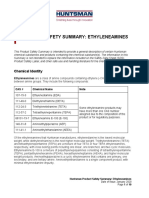 Huntsman Product Safety Summary - Ethyleneamines