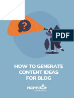 How To Generate Content Ideas For Blog