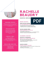 Pink Feminine Modern Resume