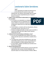 Cuestionario Sobre Servidores: 1. ¿Qué Es Un Servidor?