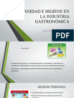 Sanidad e Higiene en La Industria Gastronómica