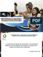 Habilidades para La Vida Desde El Área de Formaciónorientación y Convivencia en Educación Media.